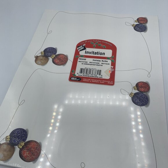 Invitation Blanks Christmas Themed 50 Cards - Picture 2 of 4